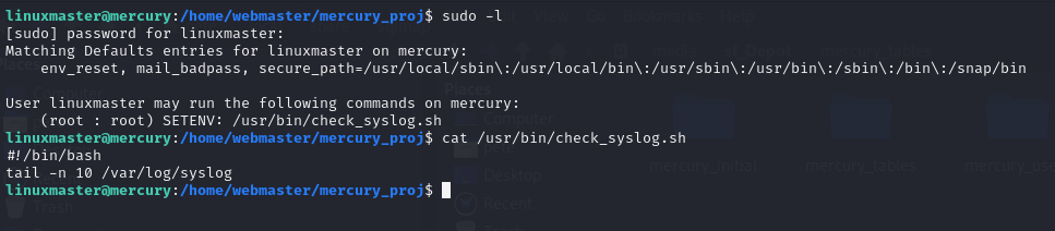 Finding Linuxmaster sudo Permissions
