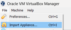 VirtualBox File Import Appliance