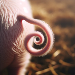 'curl'-y pig's tail