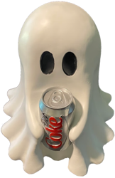 Diet Coke Ghost to represent the Spookifier room