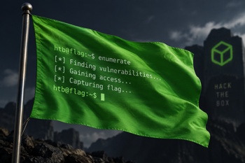 AI-generated header image for this post of a green flag flying with terminal commands on it.