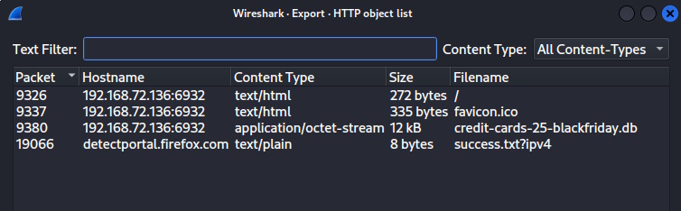 Task 7 Exported HTTP Objects